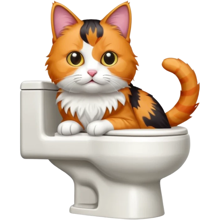 Cat in toilet  emoji