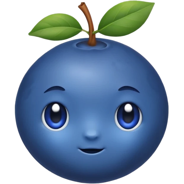 Blueberry faceless emoji