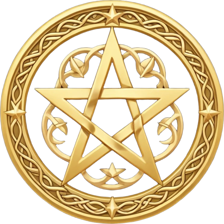 Wiccan pentagram emoji