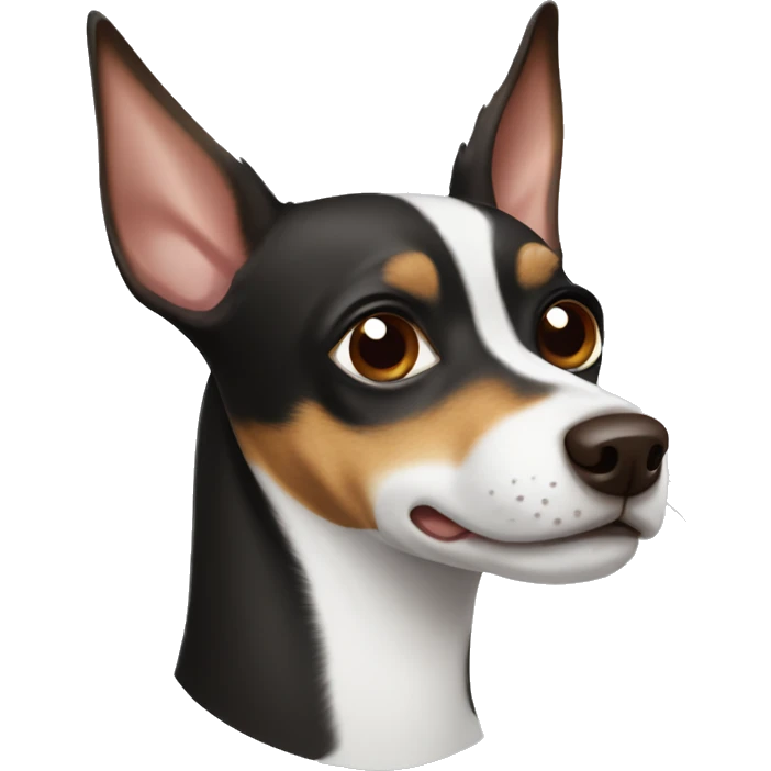 Rat terrier dog with brown eyes emoji