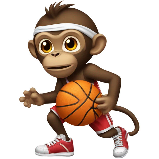 Monkey playing basketball  emoji