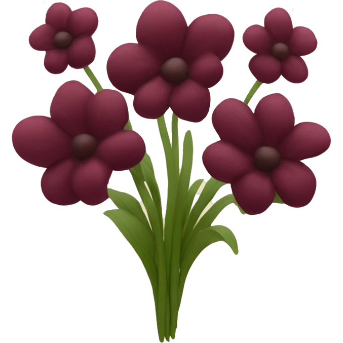 Bouquet of burgundy flowers emoji