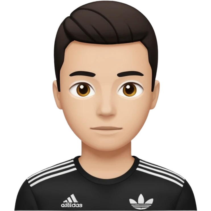 Adidas white stripes black human emoji