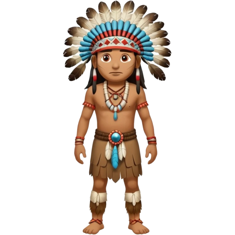 The full body of A native American Indian chief from the 1800s emoji