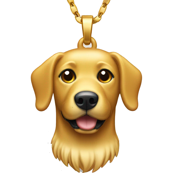 Golden dog tag emoji