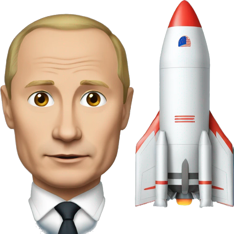 Putin and rocket emoji