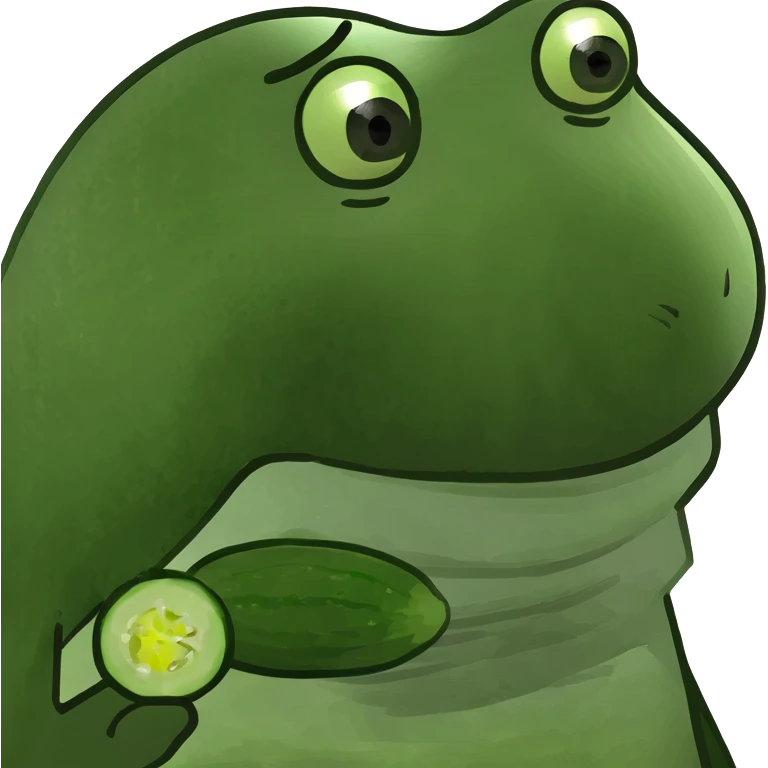 Smiling emoji with cucumbers on eyes emoji