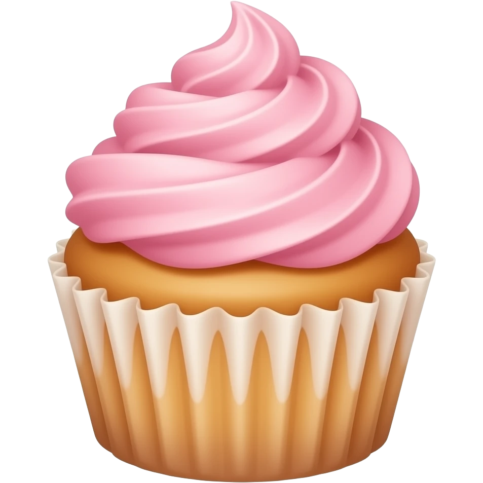 Cupcake with pink icing emoji