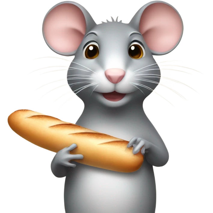 Rat with a baguette  emoji