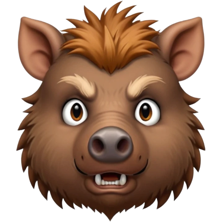 wild boar, punk hair, half body, standing emoji