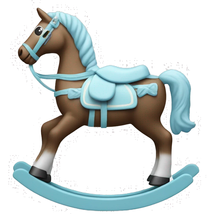 Rocking horse TOY pastel blue emoji