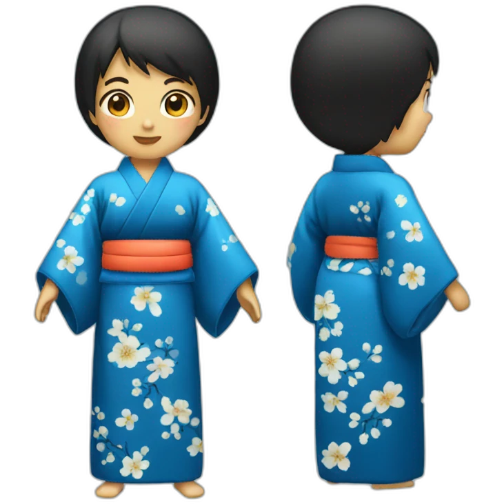kimono bleu emoji