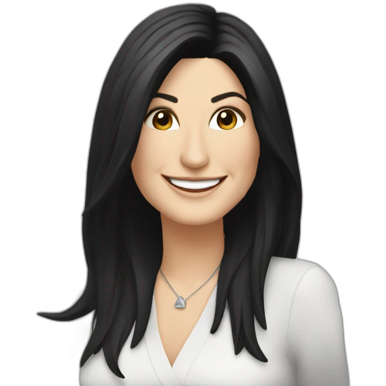 Un emoji de Laura Pausini hablando por iPhone emoji