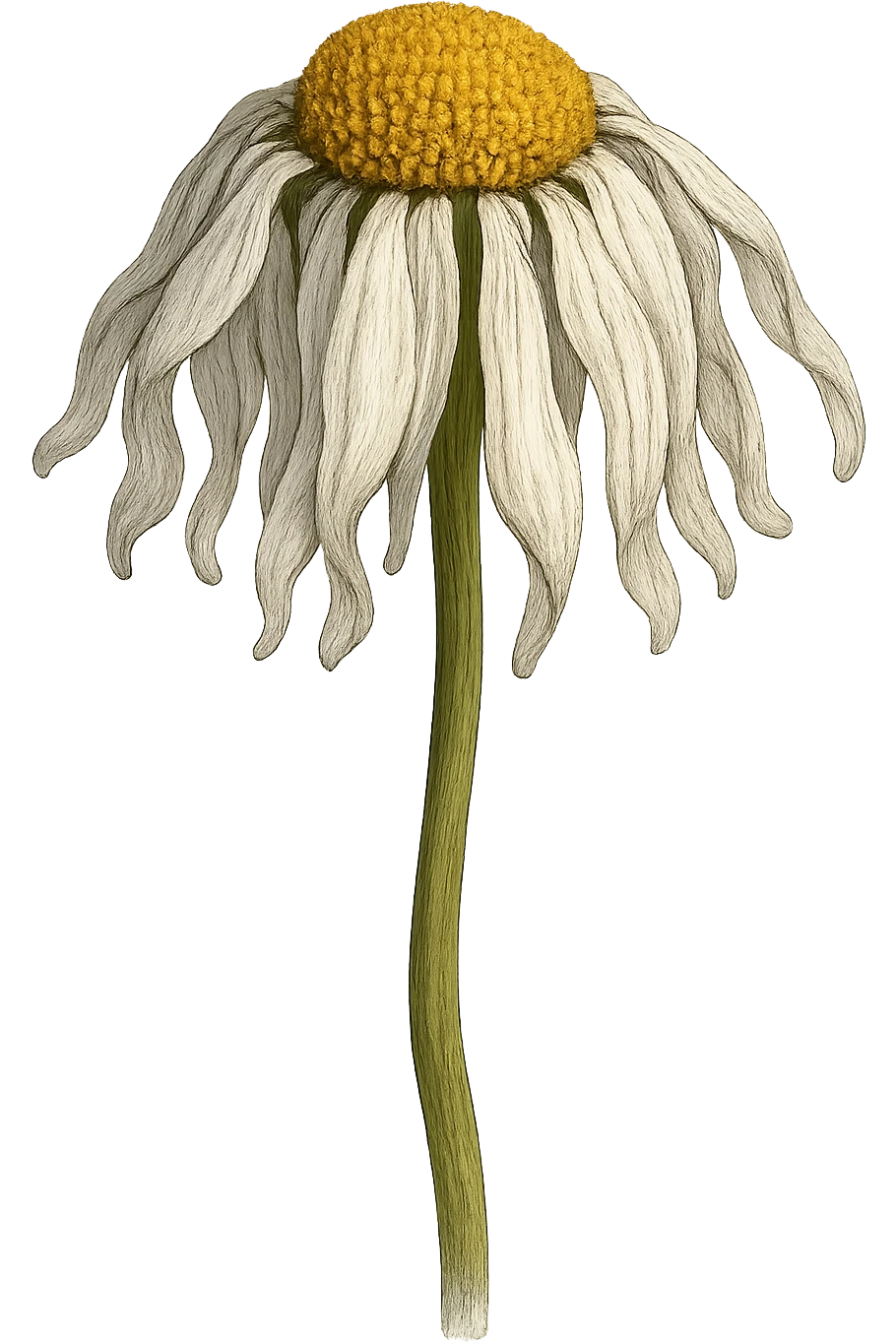 wilted daisy emoji