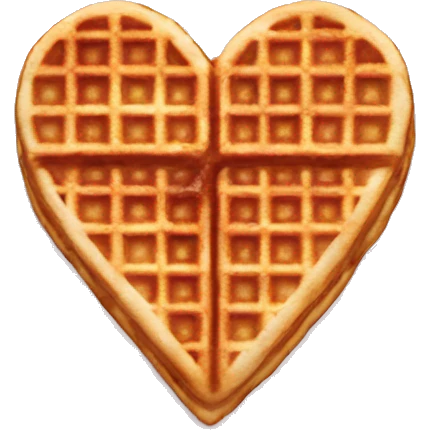 Heart shaped waffles  emoji