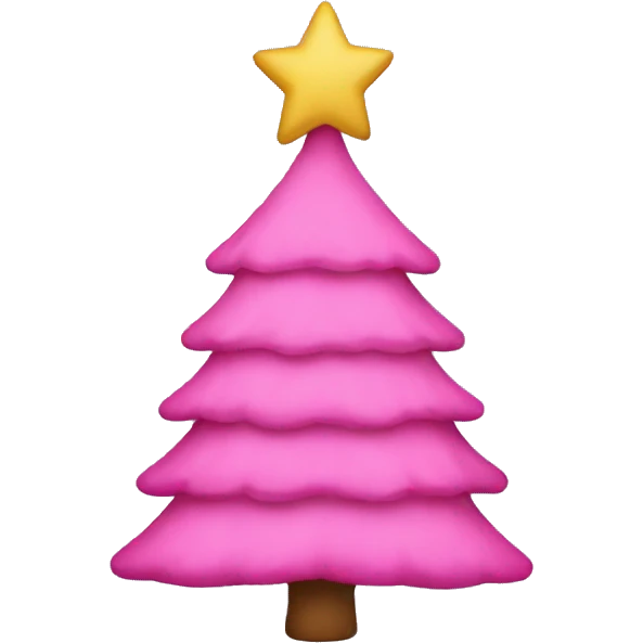 pink christmas tree emoji