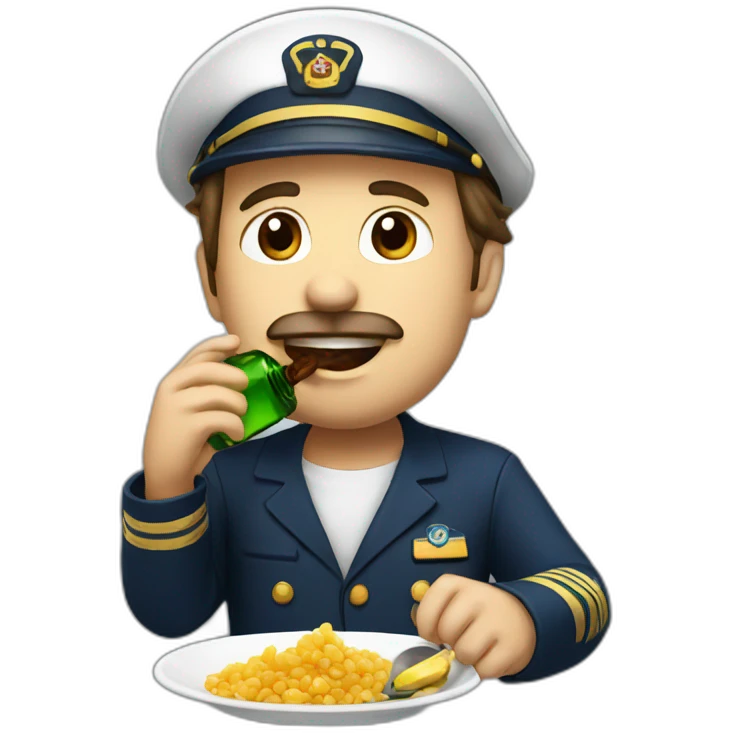 ships captain eating an oil tanker emoji