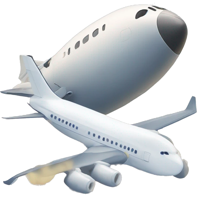 Les tour jumelles avec un avion emoji