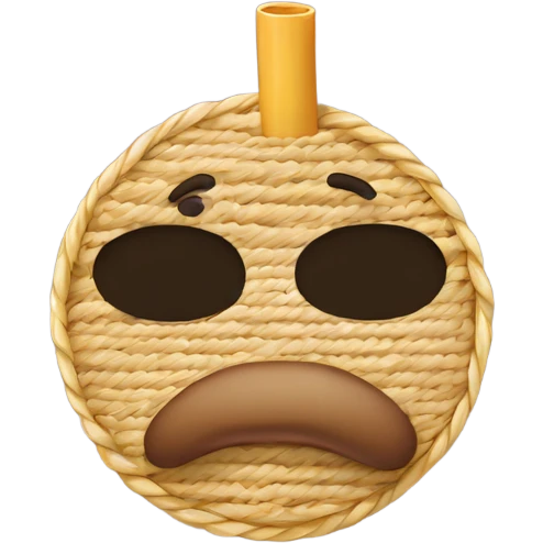 Straw in nose  emoji