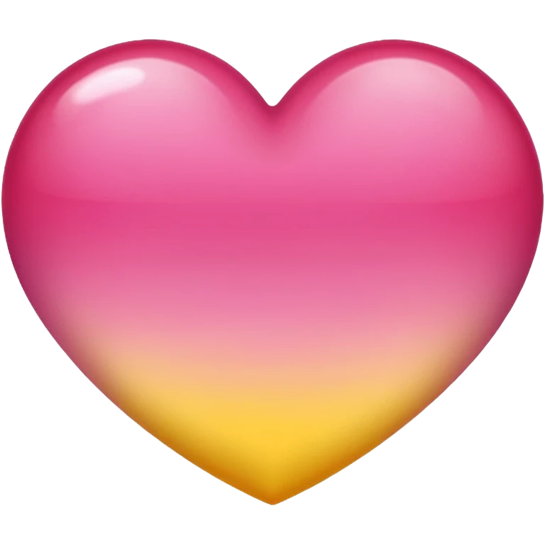 A heart with a gradation from pink to yellow emoji