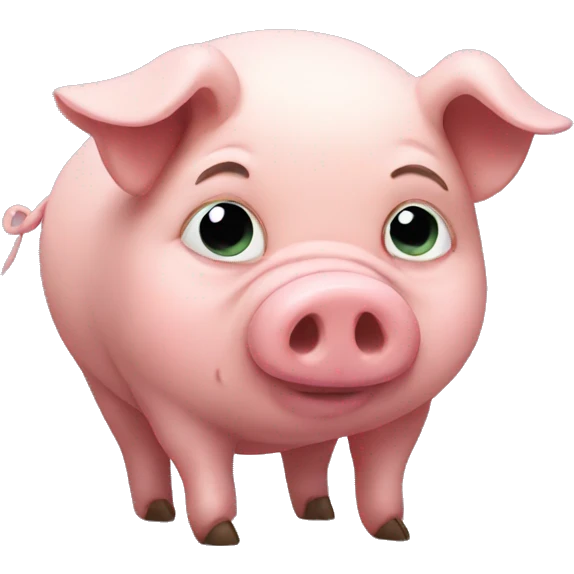sad pig emoji