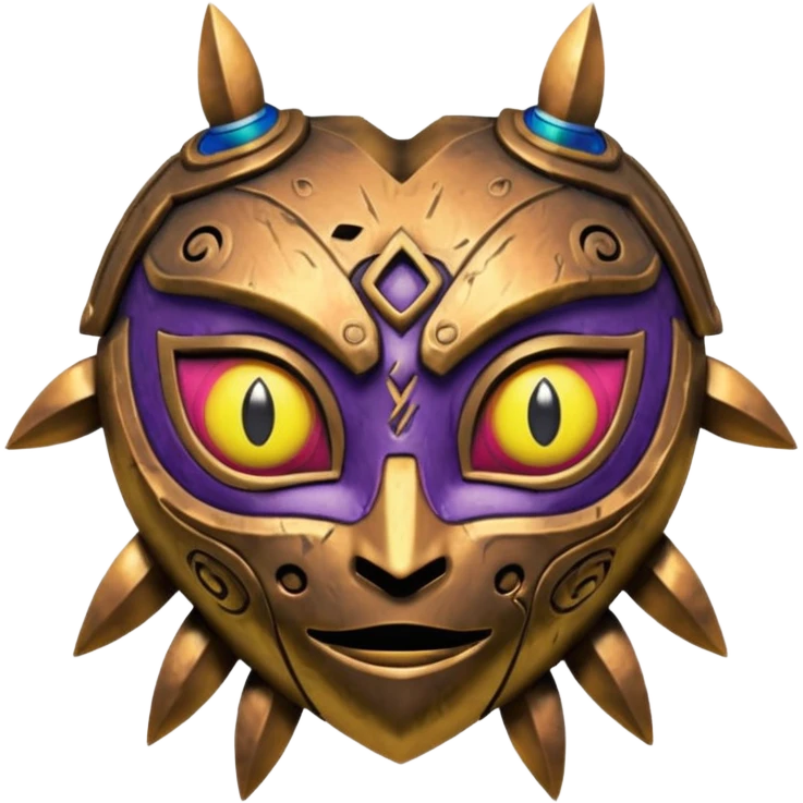 majoras mask mixed with the questioning face emoji