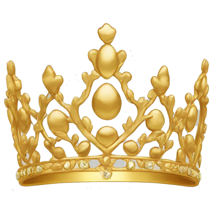 Realistic gold tiara emoji