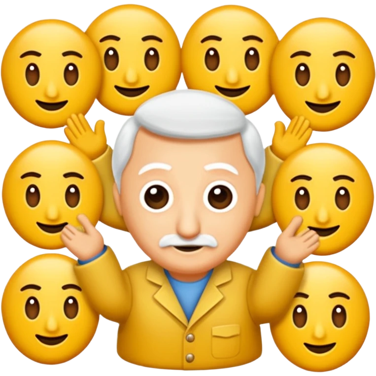 Şapkalı gülen yüz ve el işareti emoji