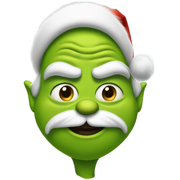 grinch with mustache emoji