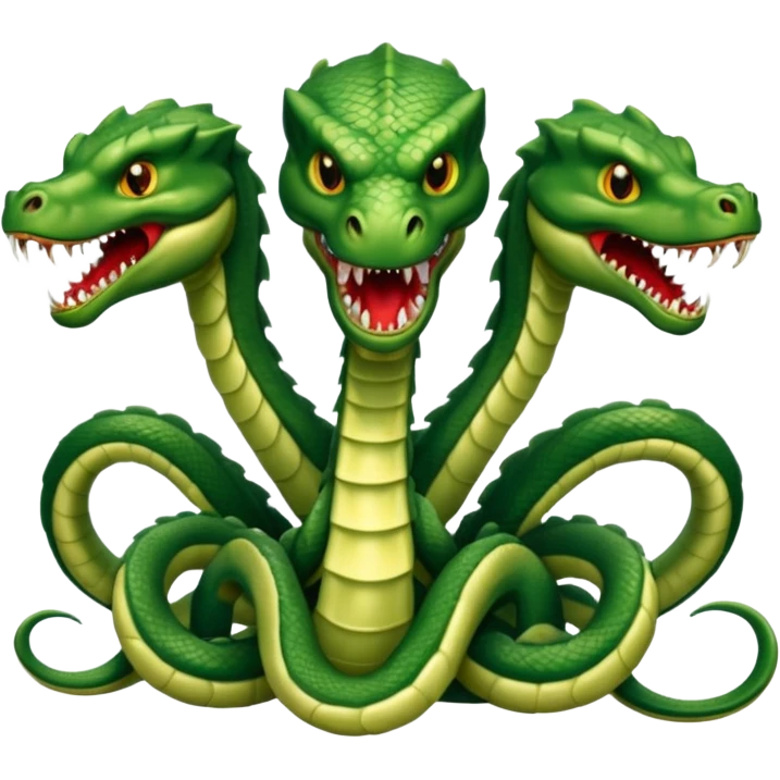Three-headed hydra – Green scales, snarling





 emoji