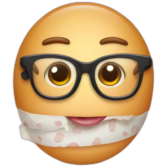 ham with eyeglasses emoji