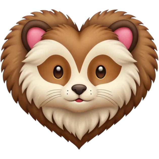 heart made out of fur emoji
