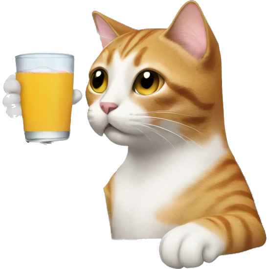 cat drinking while driving emoji