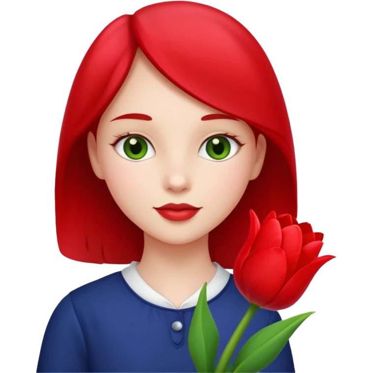 Fairytale girl holder tulip emoji
