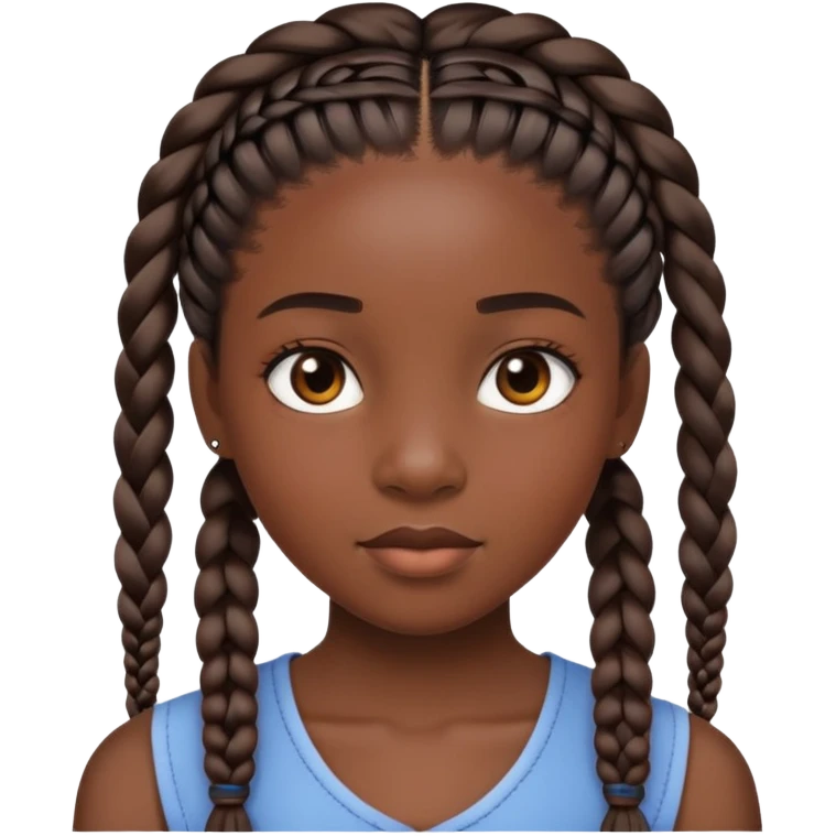 Black girl with braids emoji