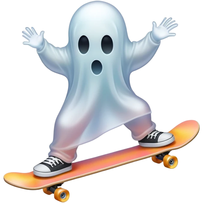 Ghost skateboarding emoji
