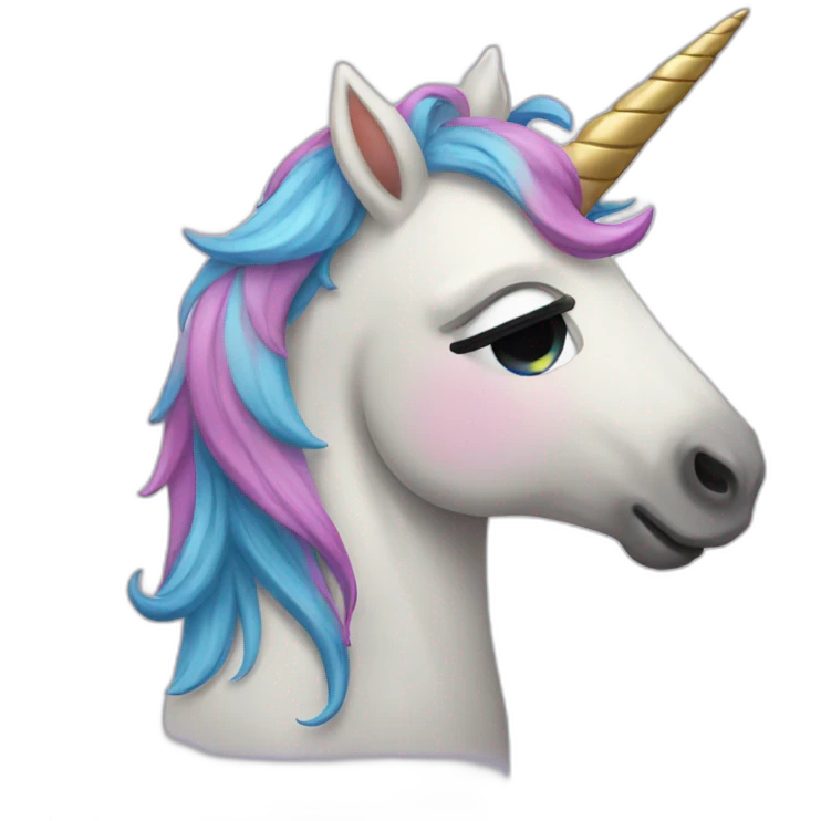 unicorn-crying emoji