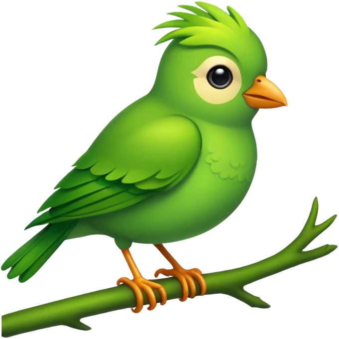 Green bird emoji