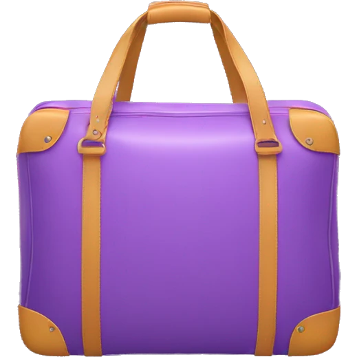 square Traveling bag  purple emoji