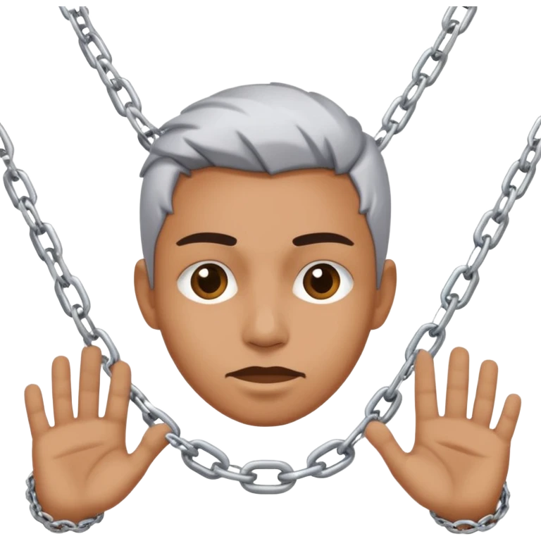 a person breaking free from chains, symbolizing autonomy emoji