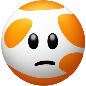 orange ping pong ball emoji