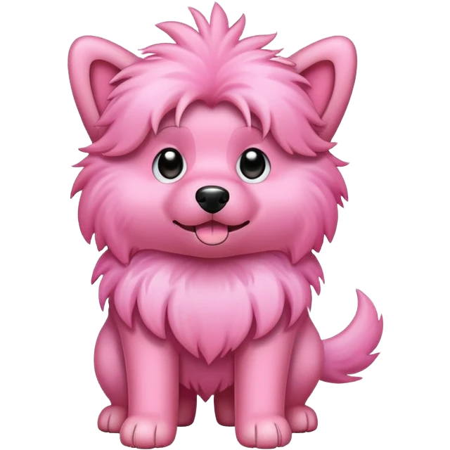 Pink dog emoji