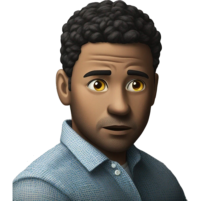 confident man staring into distance emoji