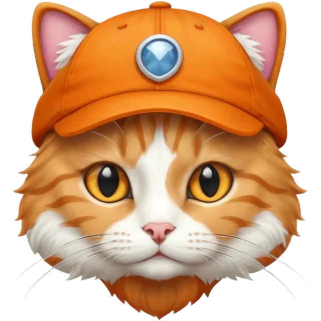 A cat wearing cap emoji