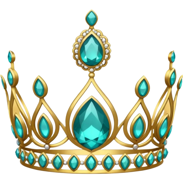 teal tiara emoji