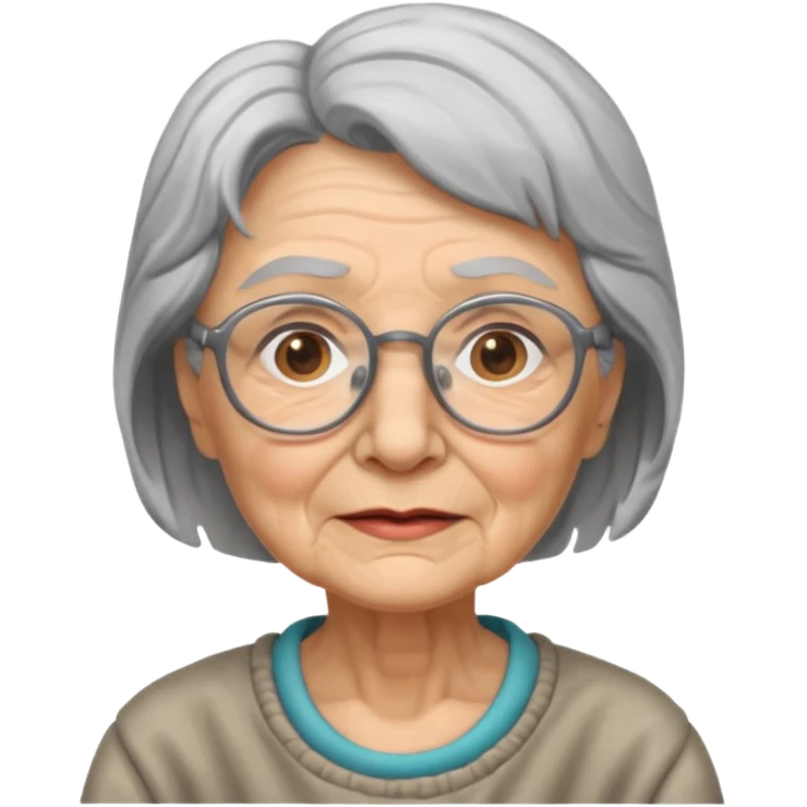 professor old woman emoji