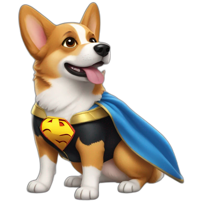 corgi superhero emoji