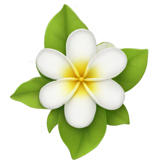 Apple Emoji Jasmine's flower with white petals and a yellow center emoji