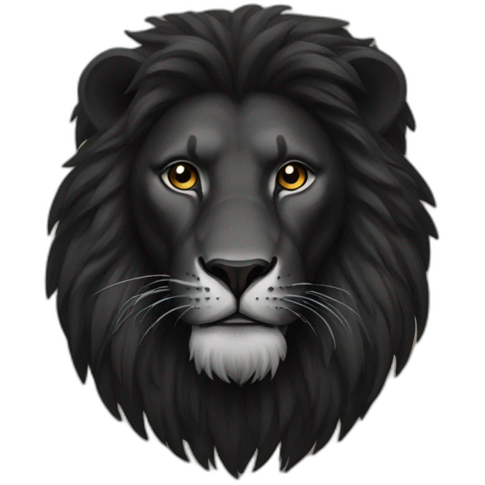 Black lion emoji
