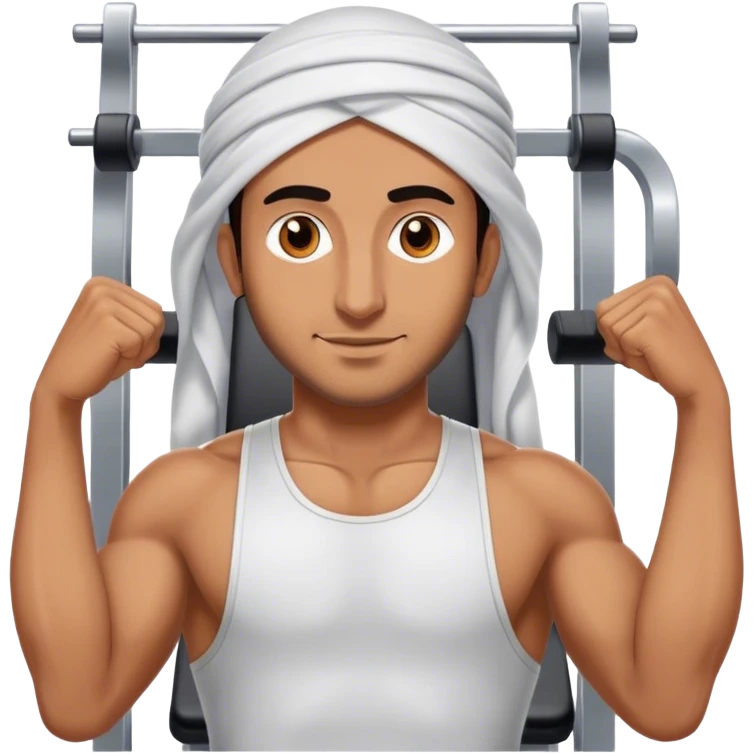 Arab guy at a gym emoji